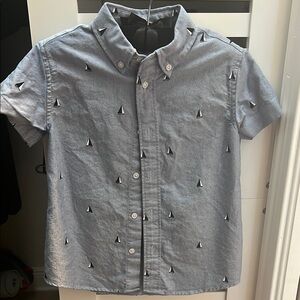 Crewcuts size 4-5 Blue Sailboat Pattern Shirt